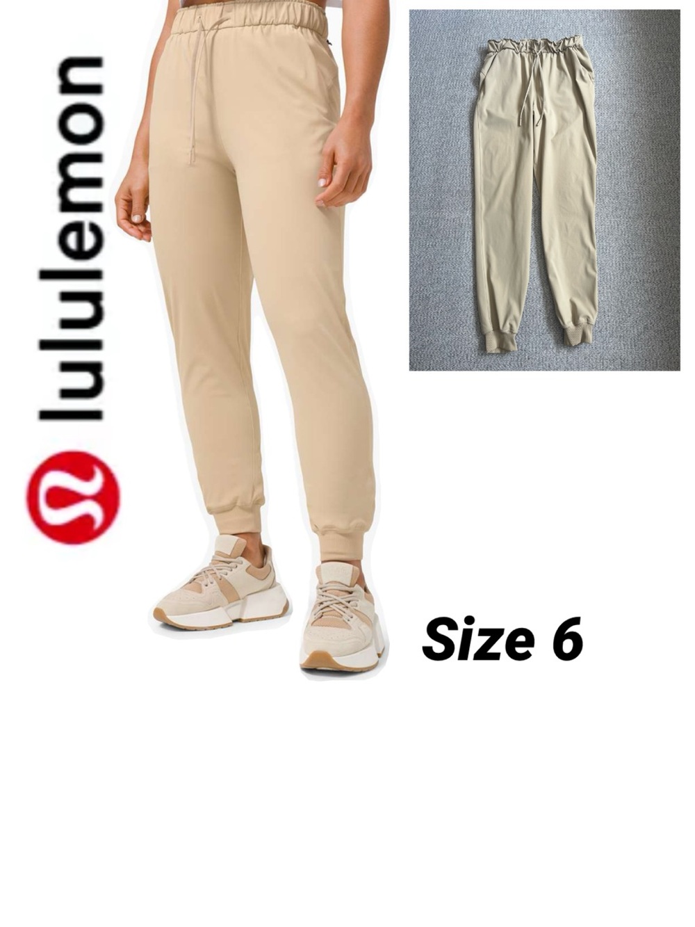 Lululemon high rise Keep Moving Jogger Trench size 6